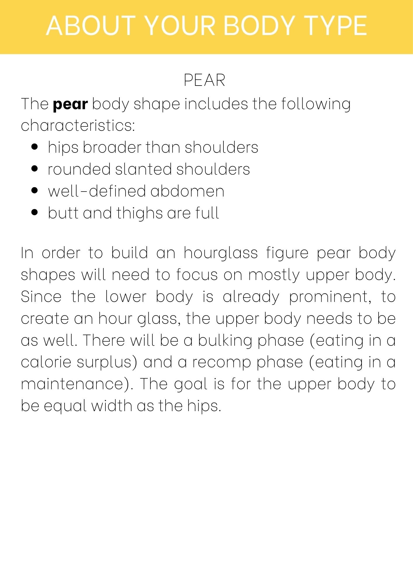 PEAR 12 WEEK GYM GUIDE