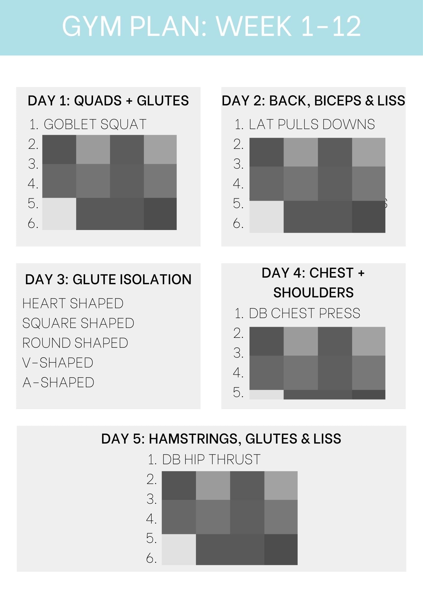 RECTANGLE 12 WEEK GYM GUIDE